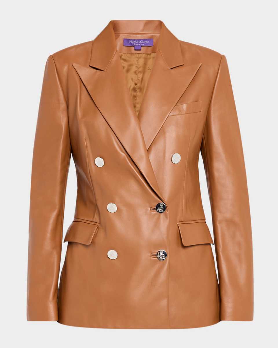 Camden Leather Double-Breasted Jacket